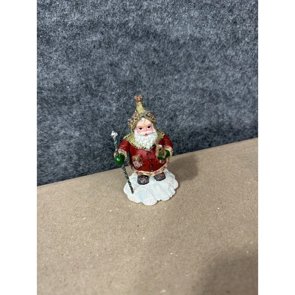Christopher Radko Woodland Winds Frosty Leaf Santa Christmas‎ Ornament
